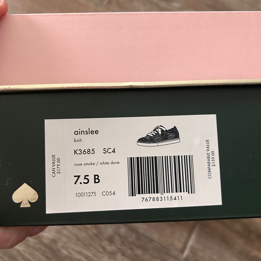 Kate Spade Rose Smoke and White Dove Sneakers